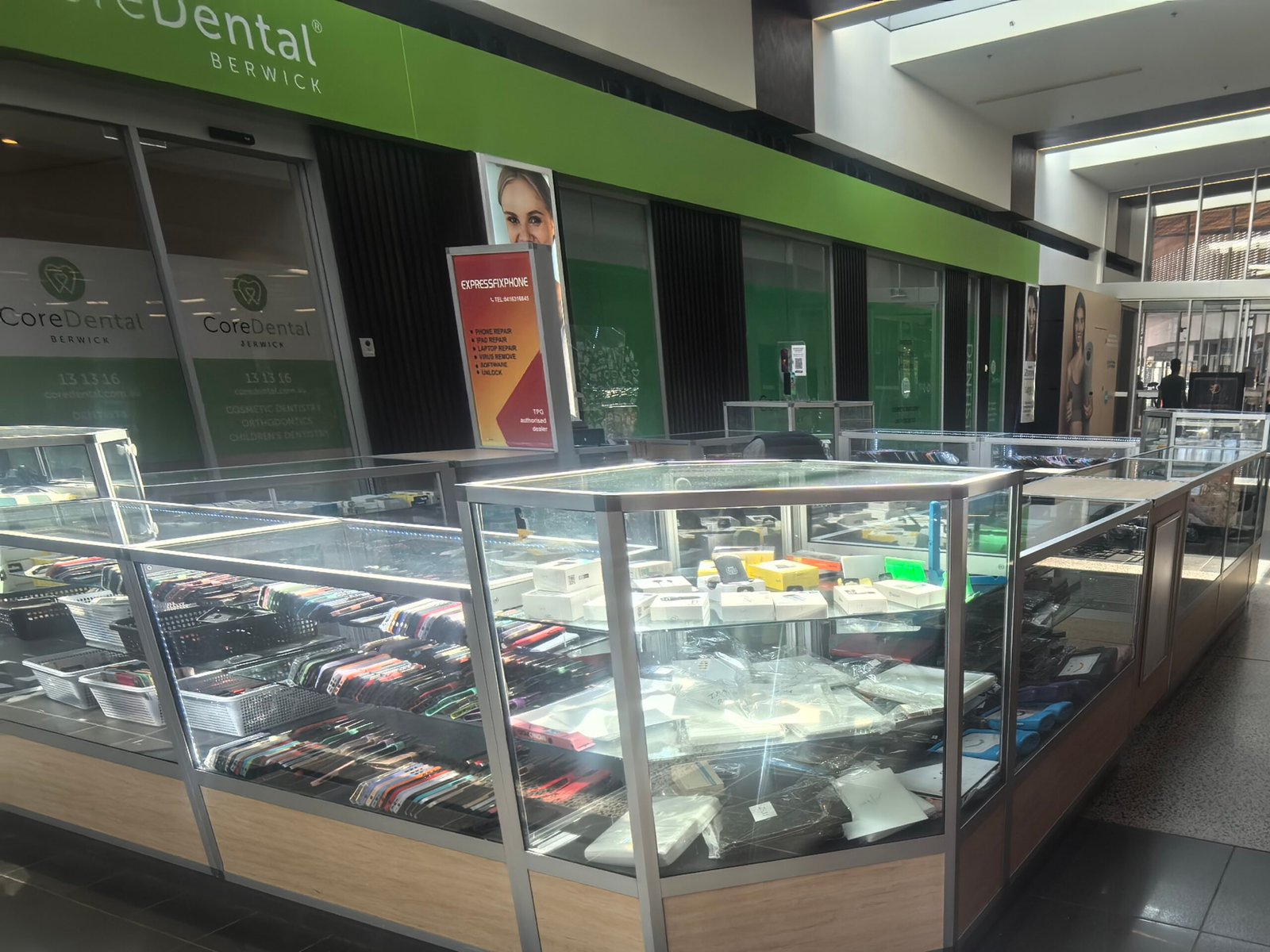 The Expressfixphone service counter at Eden Rise Village, Berwick